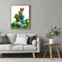 Posterizer 1 pcs-whimsical magical cute farmer bunny rabbit 1-Kids Room Art-Art for Animal Lovers-Gift for Daughter, Son, Kids- unframed wall art...